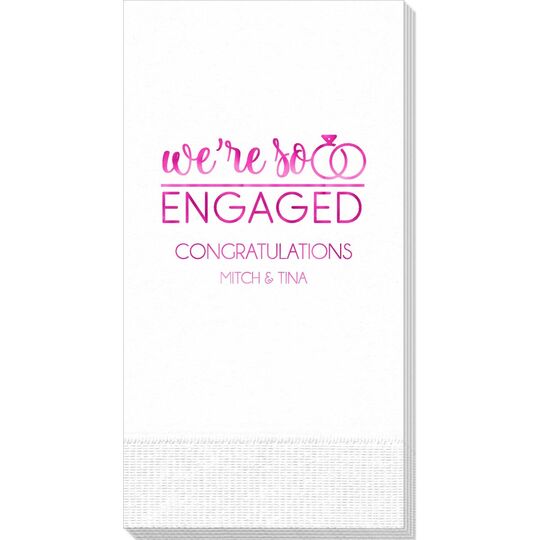 We're So Engaged Guest Towels